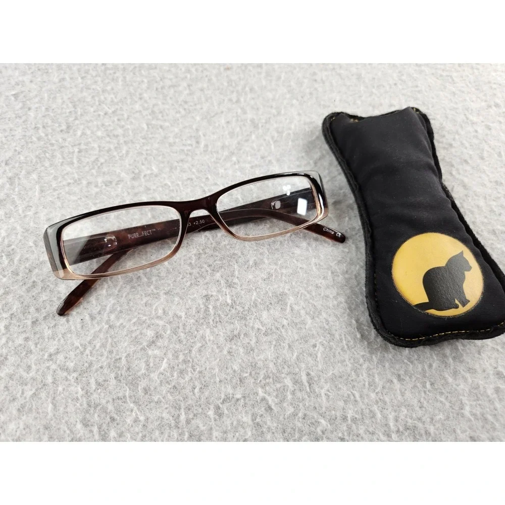 Foster Grant‎ CAT Purr-fect readers Reading Glasses +2.50 Spotted Print Case